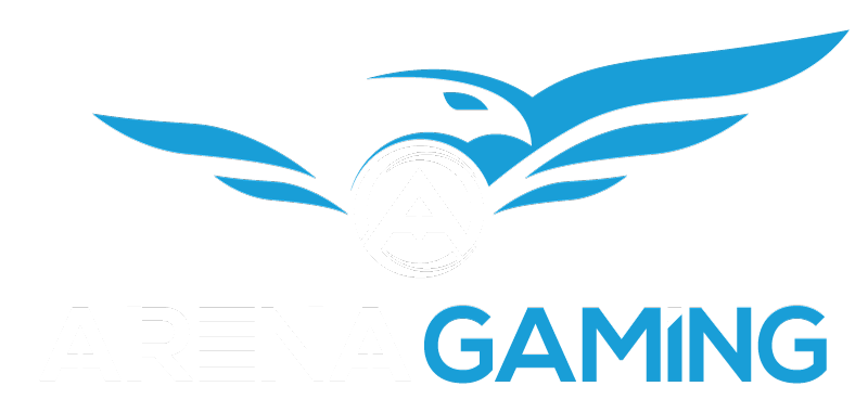 Logotipo con un águila azul estilizada y la palabra «GAMING» en azul.