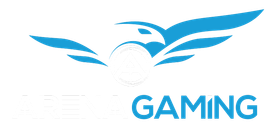 Logotipo con un águila azul estilizada y la palabra «GAMING» en azul.