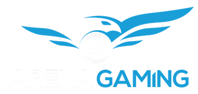 Logotipo con un águila azul estilizada y la palabra «GAMING» en azul.